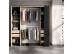 Boislis Wardrobe Structure for dressing room Open hanger 180x50h205 cm Oak and Anthracite HJMD93724