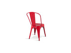 Set of 4 industrial-style red metal chairs - Glossy finish EJOI67144