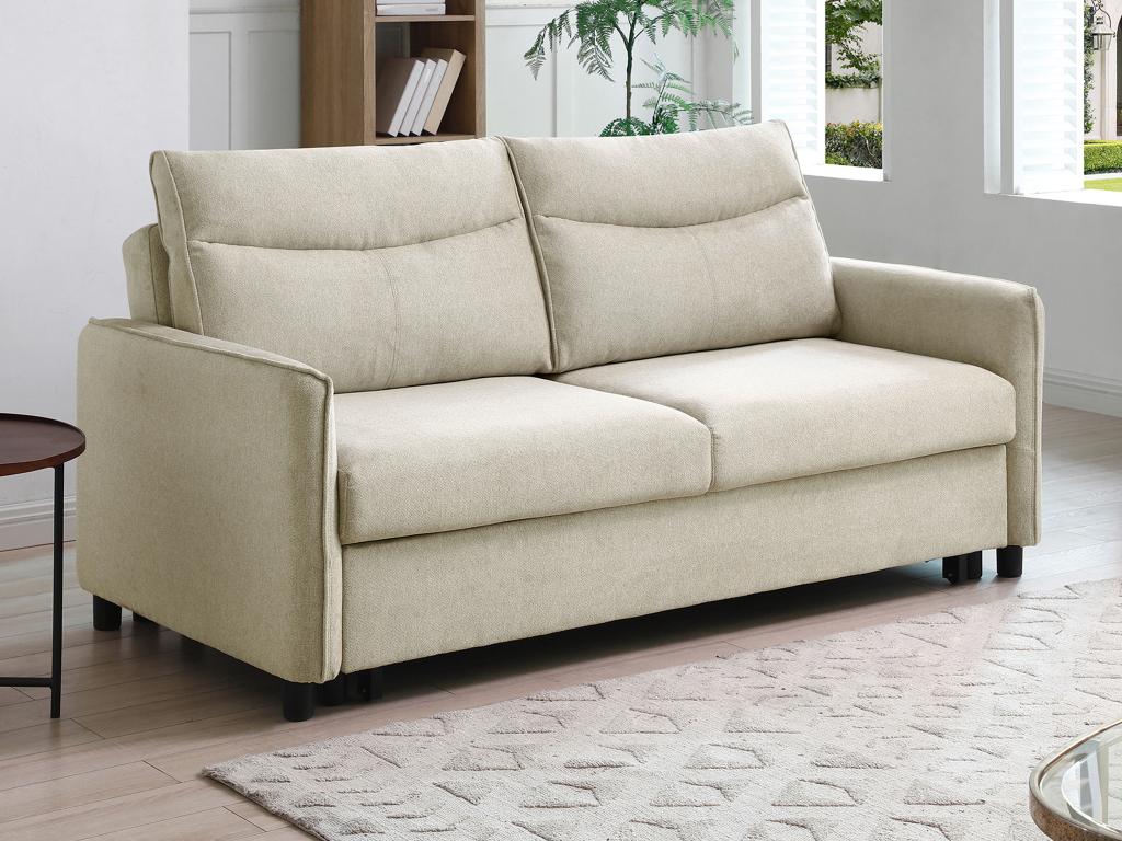 Boislis GOYD14974 3-seater convertible sofa in beige fabric