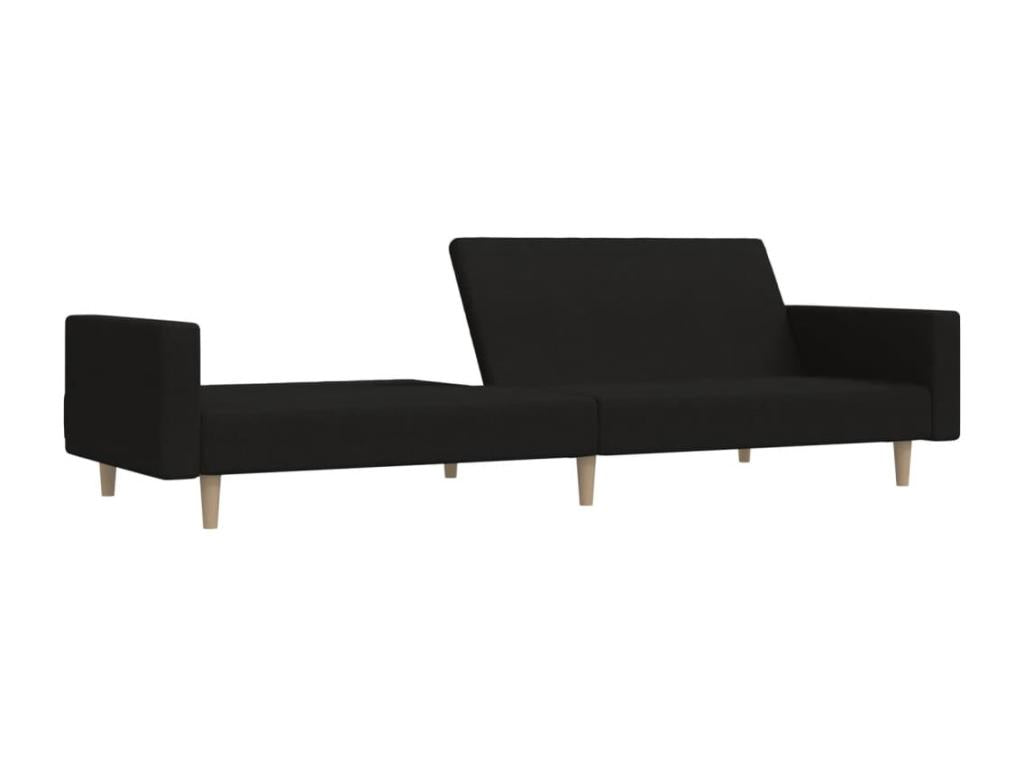 Black fabric 2-seater sofa bed VDNU72288