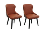 Set of 2 Mobenze-M60 dining chairs, upholstered kitchen chairs, fabric/textile, solid Mobenze - Mobenze WNGQ25249