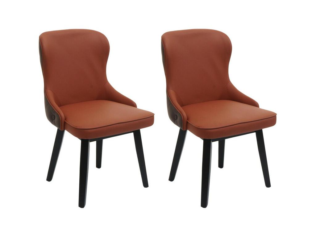 Set of 2 Mobenze-M60 dining chairs, upholstered kitchen chairs, fabric/textile, solid Mobenze - Mobenze WNGQ25249