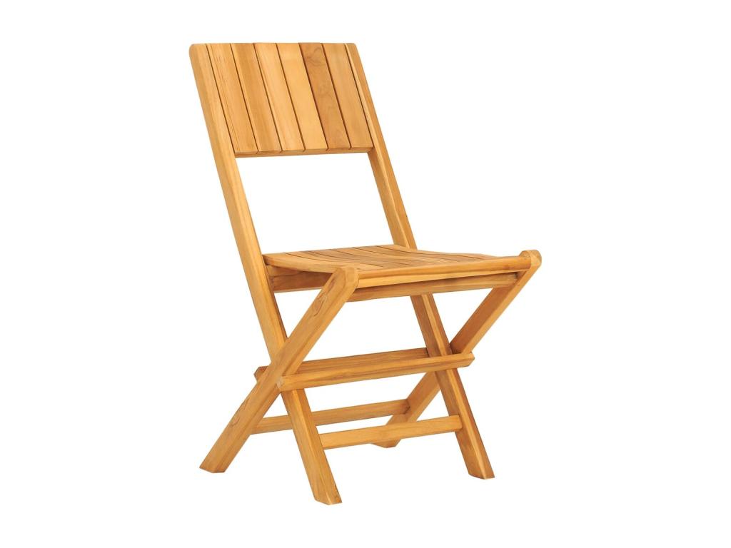 Folding garden chairs, 2 pieces, 47x61x90 cm, solid teak wood, HHWZ21210
