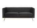 2-seater sofa in grey velvet - Boislis JPKQ54222