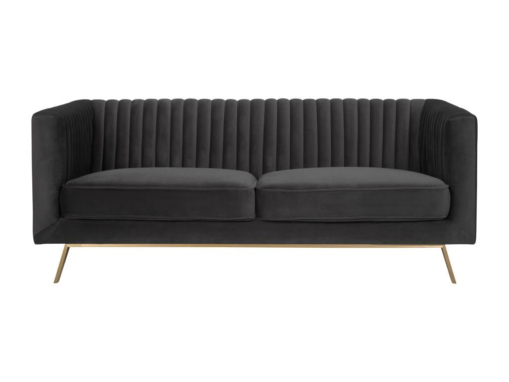 2-seater sofa in grey velvet - Boislis JPKQ54222