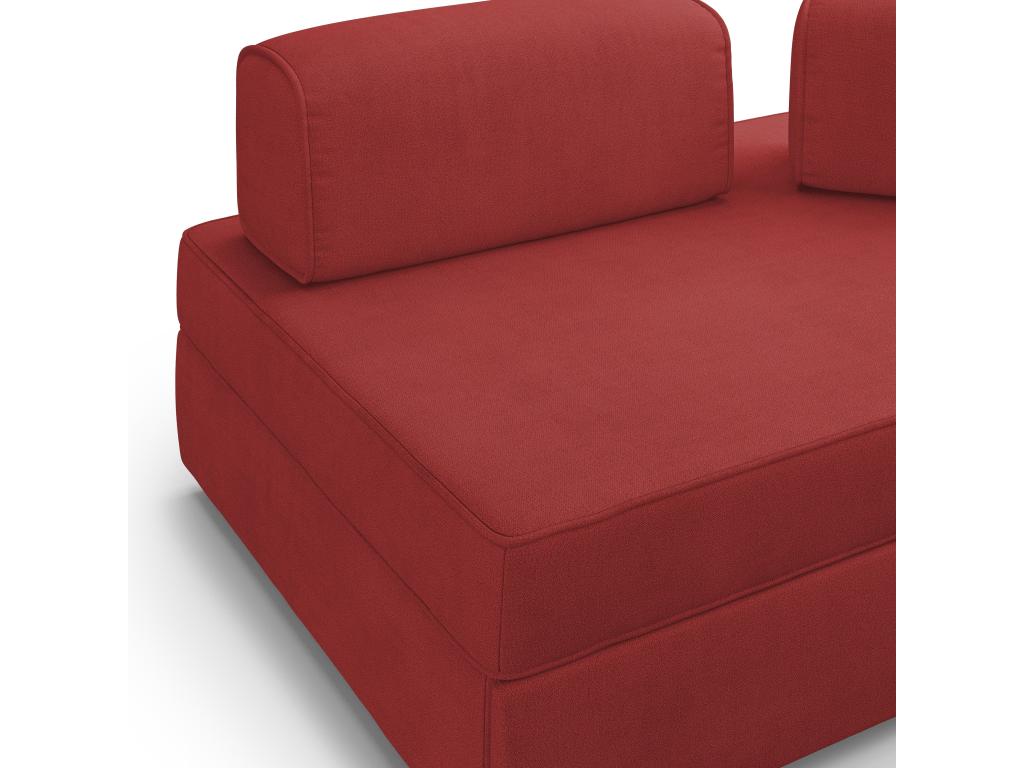 Mobenze Sofa with pull-out ottoman and removable backrest in waterproof fabric T02 200 cm red PUCD17762