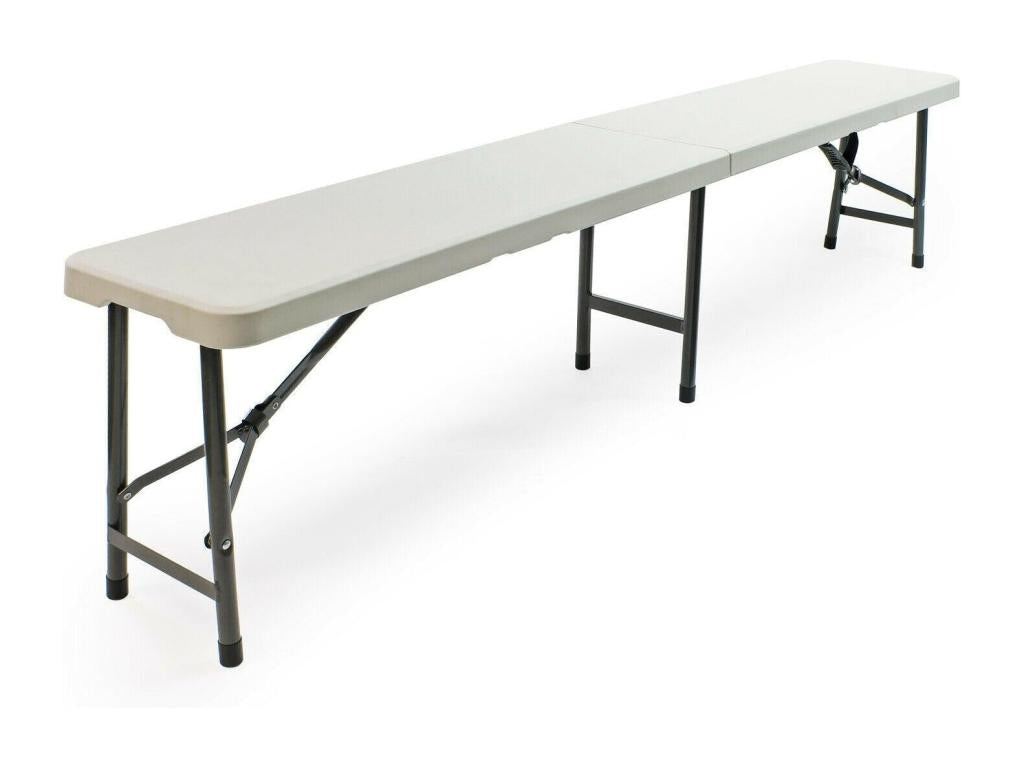 White folding camping bench 180x29x43 cm 16 0002207 GJIS01378