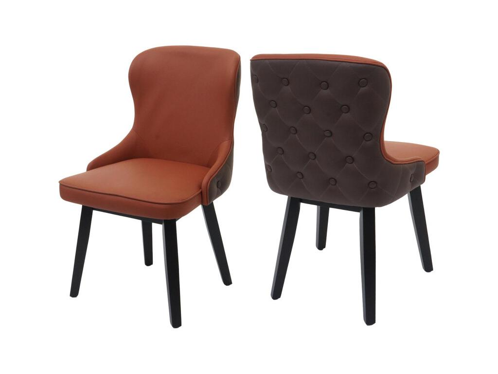 Set of 2 Mobenze-M60 dining chairs, upholstered kitchen chairs, fabric/textile, solid Mobenze - Mobenze WNGQ25249