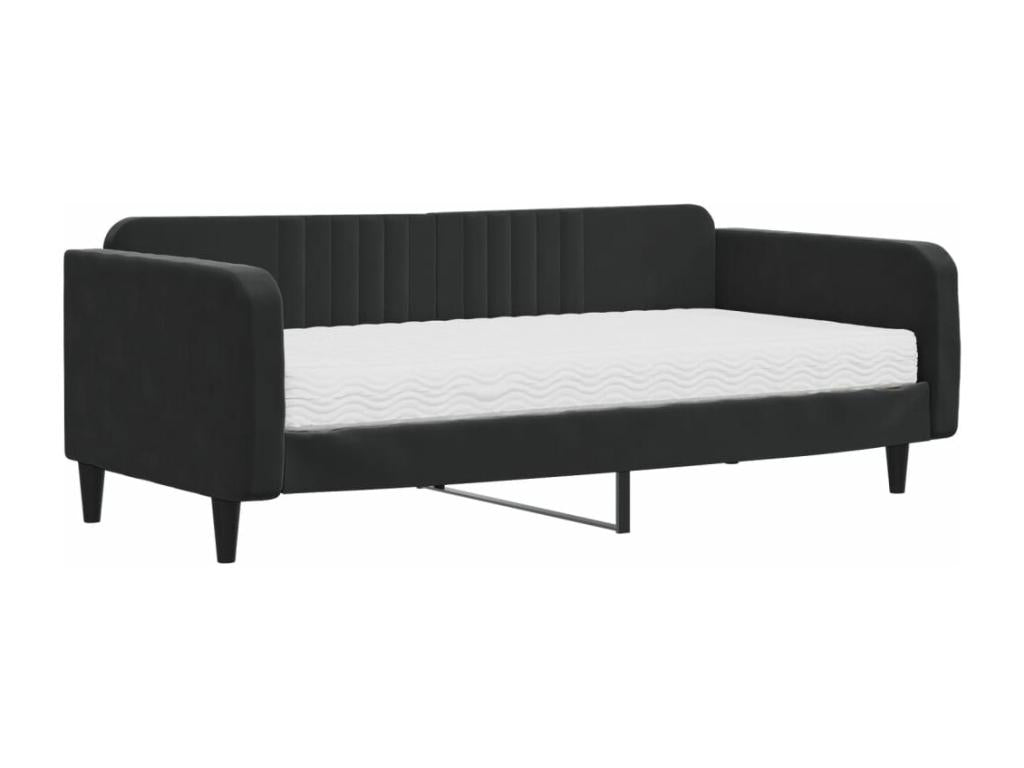 Daybed with black velvet mattress 100x200 BKQN73569