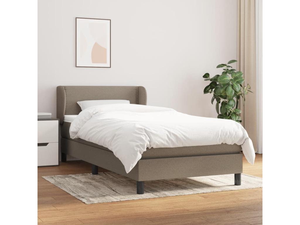 Boislis bed base with Boislis 90x190 mattress, fabric MQAI68479