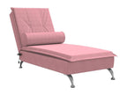 Massage chaise lounge with pink velvet bolster UDHH38642