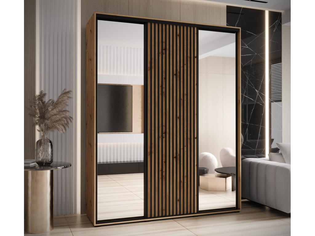 Mobenze 2 Sliding Door Wardrobe 205.2/200/60 3 Doors Mobenze ZEBL64118
