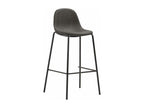 Set of 4 dark grey fabric bar stools UVTW62671
