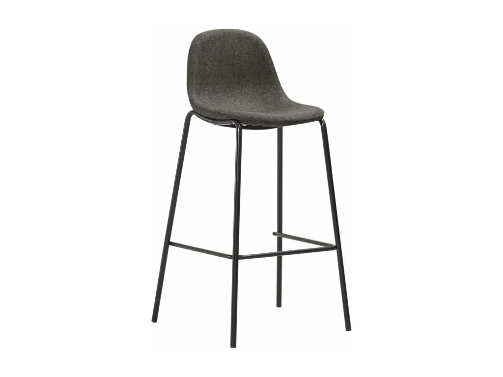 Set of 4 dark grey fabric bar stools UVTW62671