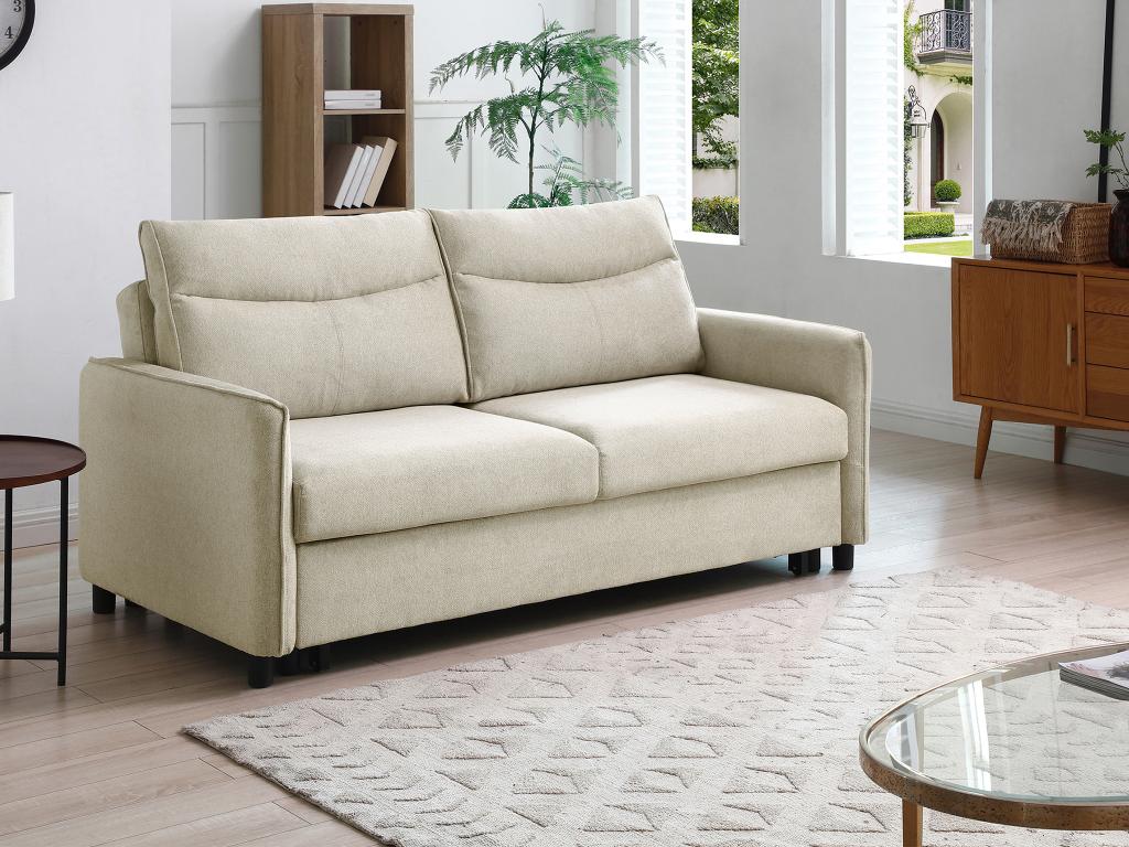 Boislis GOYD14974 3-seater convertible sofa in beige fabric