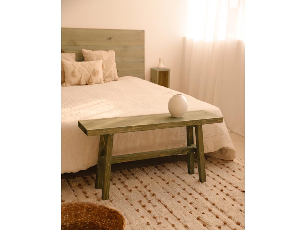 Green fir wood bench 100x50cm - Boislis ECMQ51978