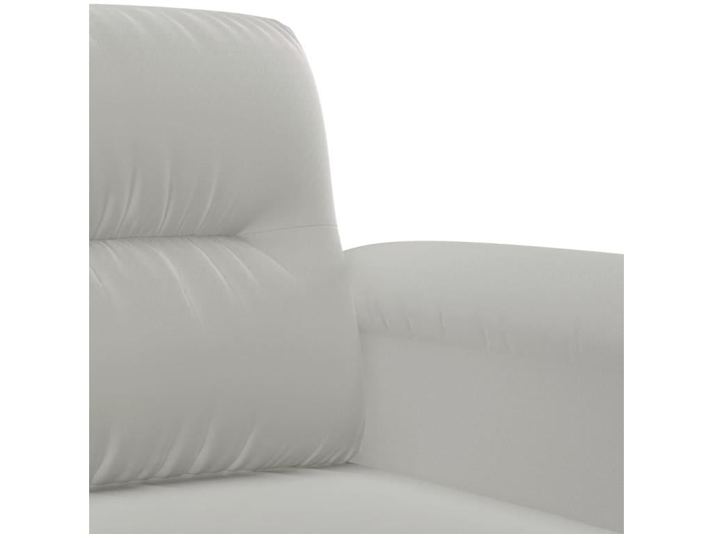 2-seater sofa, light grey, 120 cm, microfiber fabric, UBOM31330