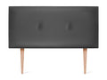 Boislis Smooth Faux Leather Headboard with Buttons 95x105cm with Legs for 90cm Beds - Grey JYAX15918
