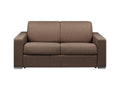 2-seater sofa bed with express conversion in brown fabric - Mobenze sleeping area, 120 cm wide - 14 cm Mobenze mattress ACBP14376