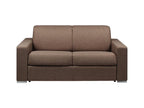 2-seater sofa bed with express conversion in brown fabric - Mobenze sleeping area, 120 cm wide - 14 cm Mobenze mattress ACBP14376