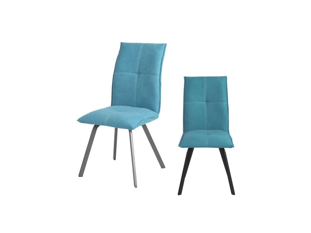 Boislis Metal/Blue Fabric Chairs - Boislis ASBE33631
