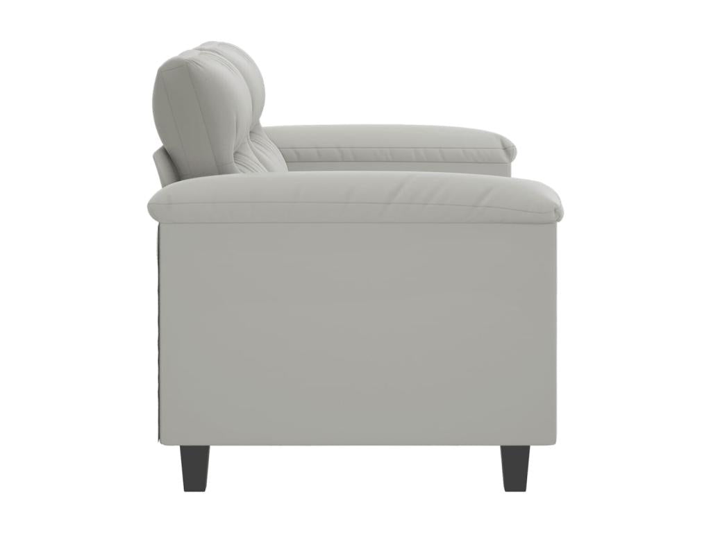 2-seater sofa, light grey, 120 cm, microfiber fabric, UBOM31330