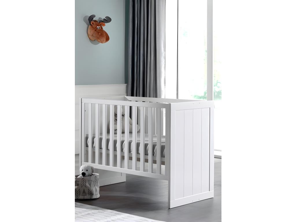 Boislis Wooden Baby Cot 60x120cm White GQXD46065