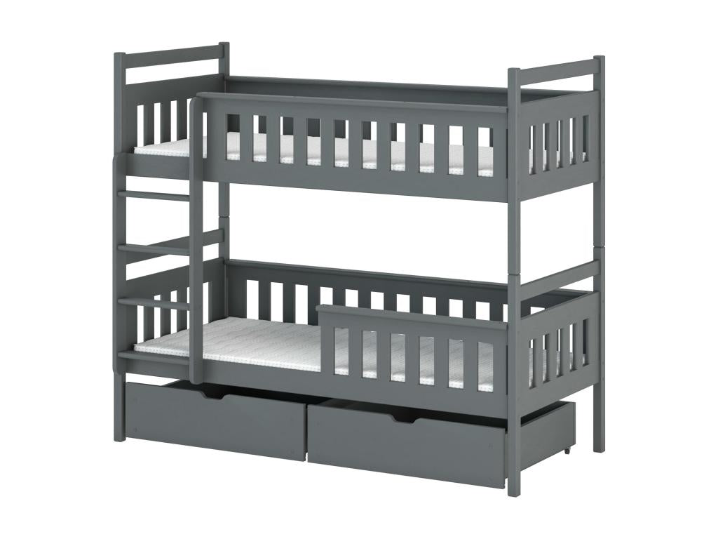 Boislis BB012 Bunk Beds 90x180 cm Graphite BPTZ75052