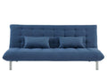 Mobenze 3-seater convertible sofa bed in blue fabric - PEPJ60895