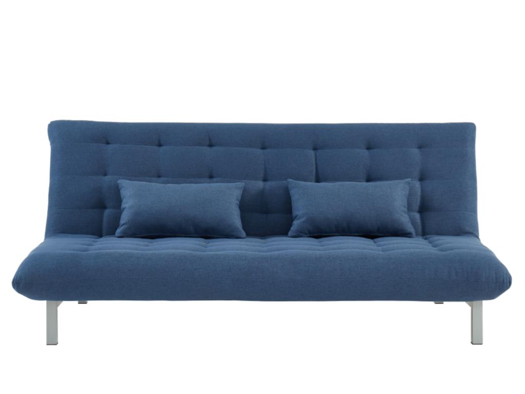 Mobenze 3-seater convertible sofa bed in blue fabric - PEPJ60895