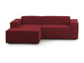 Boislis Fixed Sofa Large Modular 2-Seater Sofa with Left-Hand Peninsula Made in Italy Modern Fabric Sofa 240x170x70 cm Red MNUJ90369