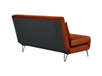 Boislis - 2-seater convertible sofa in velvet - Rust FTLV95236