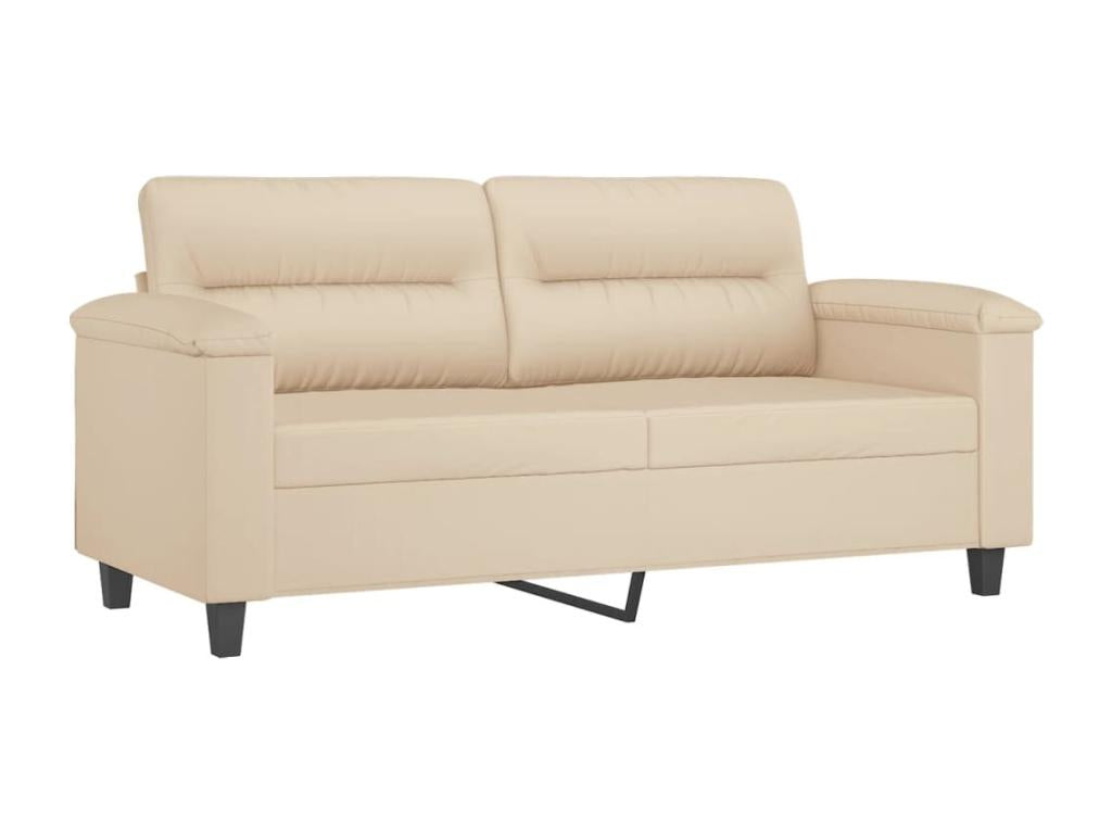 2-seater sofa, cream, 140 cm, microfiber fabric PZRK36102