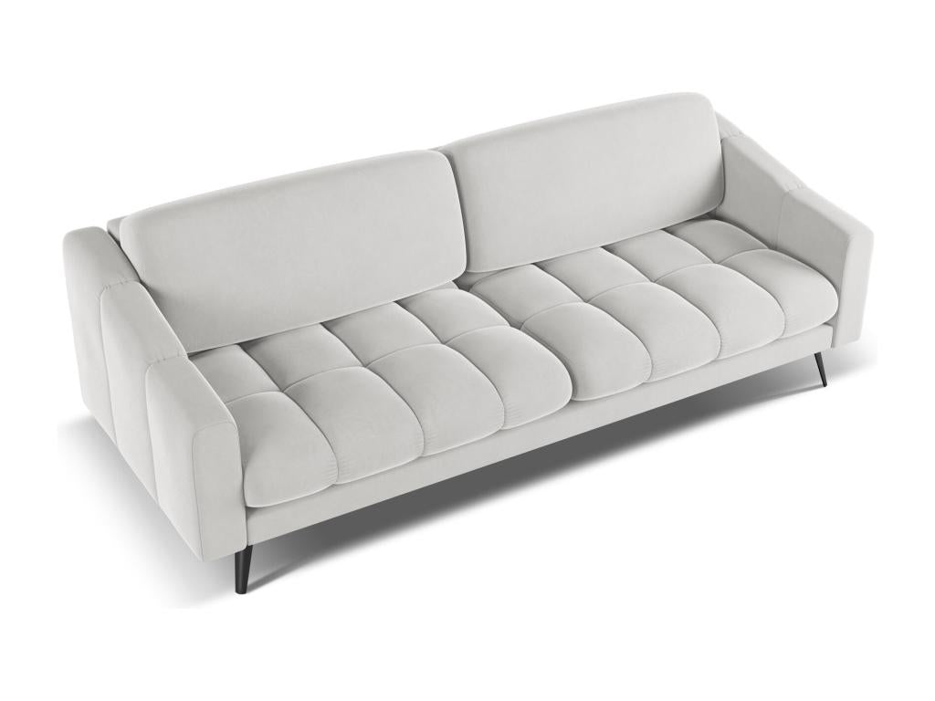 4-seater velvet sofa - silver - Boislis DNCK72851