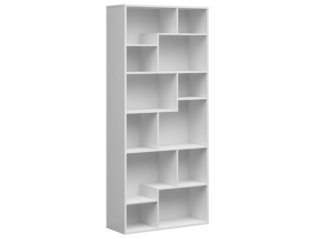 197 cm Mobenze White Bookshelf NJRF26659