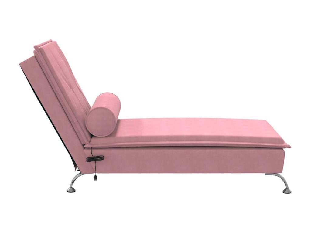 Massage chaise lounge with pink velvet bolster UDHH38642