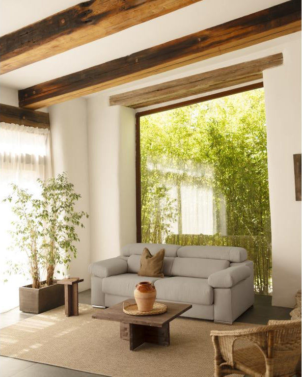 3/4 seater sofa, light grey, 215cm OQWF40757