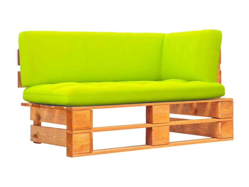 Mobenze impregnated pine garden pallet corner sofa, honey brown, OJYE60457