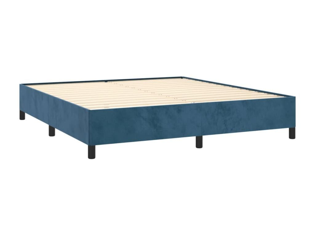 Dark blue velvet bed frame (mattress not included) 160x200 cm RFKU28677