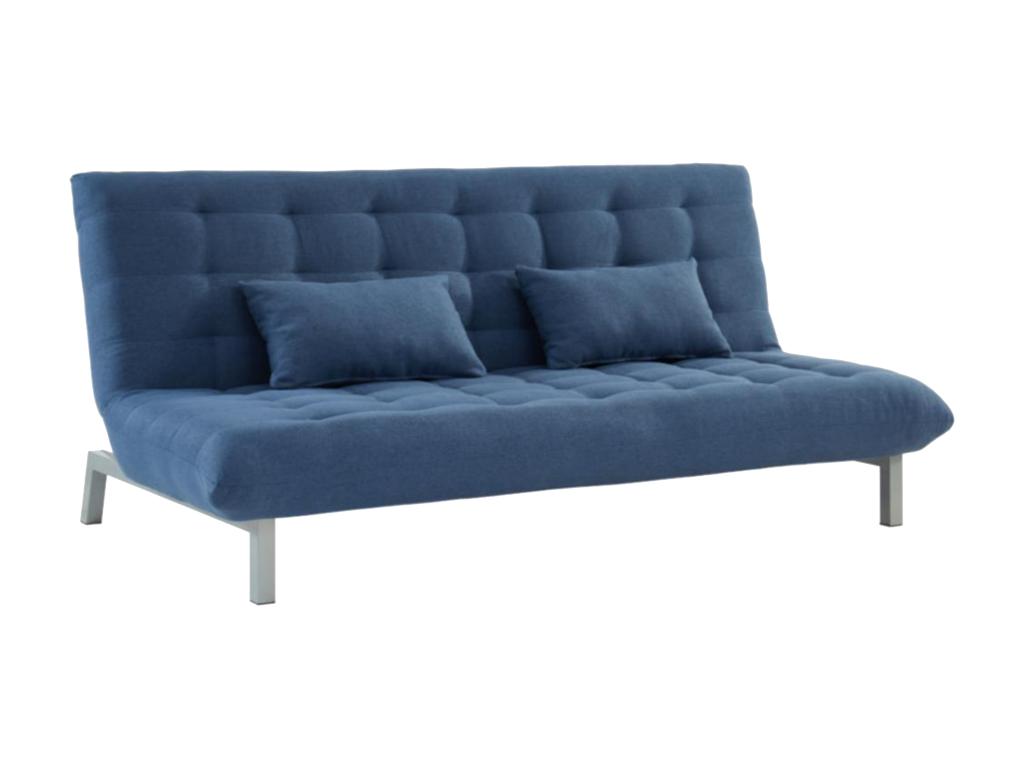 Mobenze 3-seater convertible sofa bed in blue fabric - PEPJ60895
