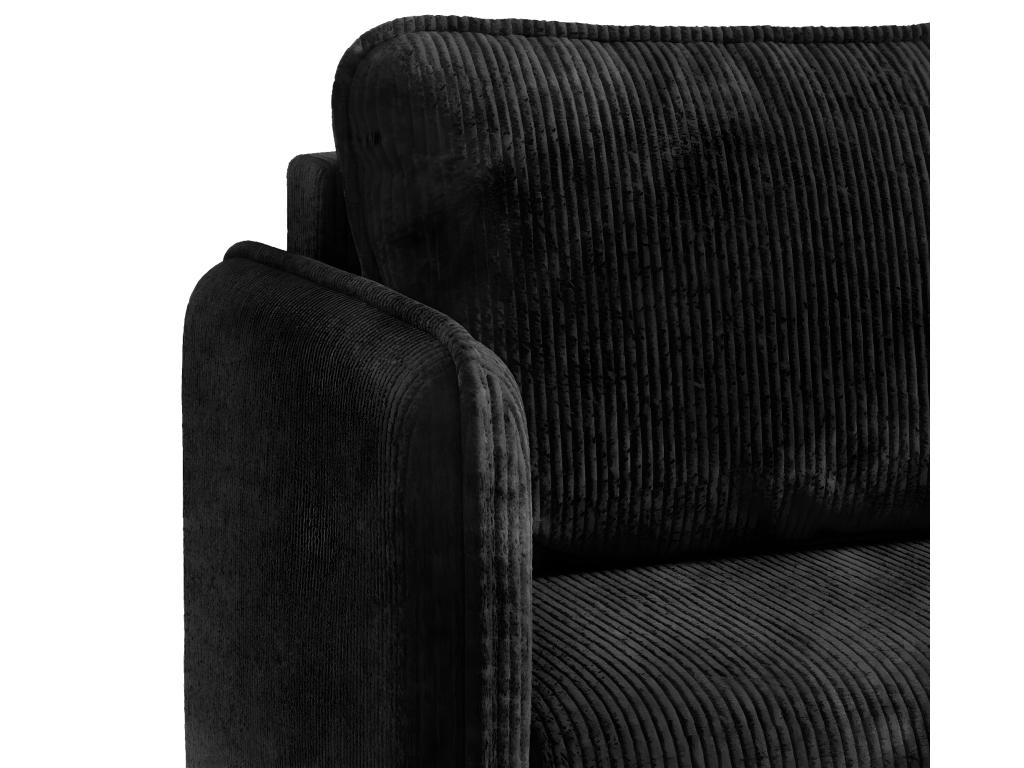 3-seater convertible sofa with storage, Mobenze ribbed dark grey LJBU50446