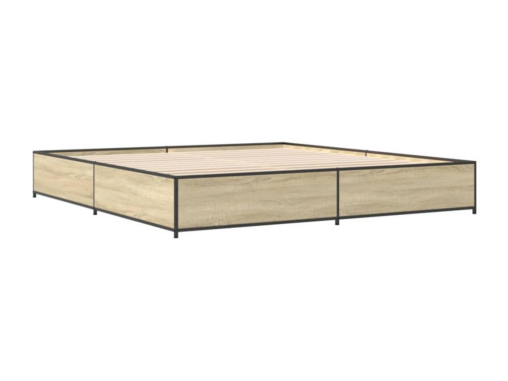 Bed frame without mattress, oak, Boislis, 180x200 cm, SMWO27802
