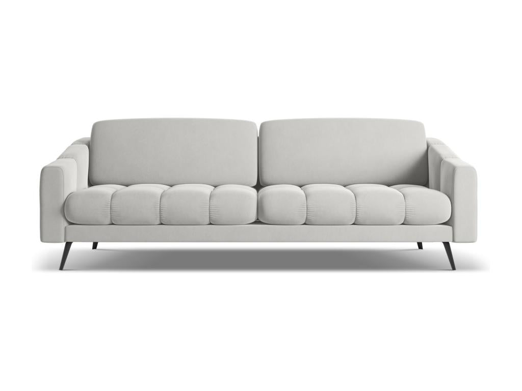 4-seater velvet sofa - silver - Boislis DNCK72851