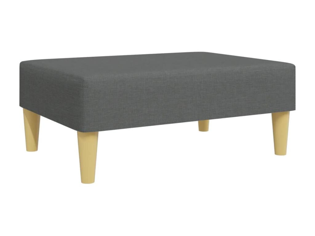 2-seater sofa bed with pillows and footstool, dark grey QRJW62216