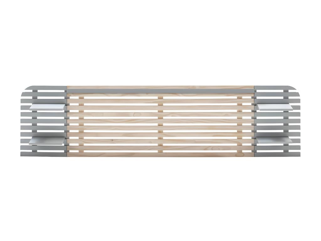 Mobenze - Headboard L.240cm Solid Natural and Grey Mobenze SQAG41394