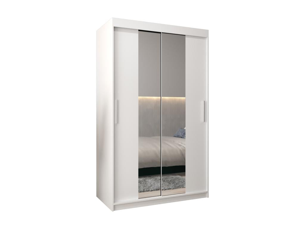 Boislis 1 Sliding Door Wardrobe 200/120/62 2 Doors White/White CATL73411