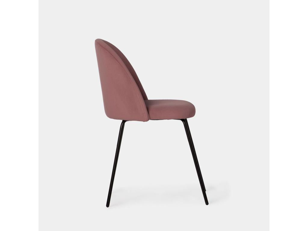 Pink velvet dining chair 49x81 cm - Boislis CQVG31913