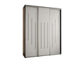 Boislis 8 Sliding Door Wardrobe 235.2/190/60 3 Doors Black/White/Silver HZXC63725