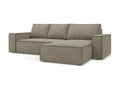 Right-hand corner sofa bed in textured fabric - dark beige - Boislis XGKK93993