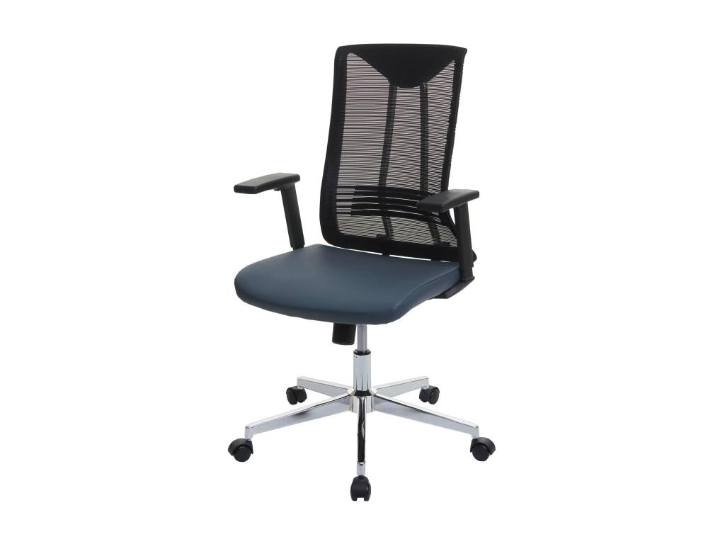 Boislis-J53 office chair, swivel chair, ergonomic office chair, faux leather - blue-grey KRDY60407